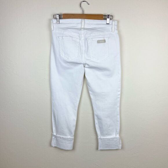 Joe’s Cuffed Crop Mid-Rise Skinny Jeans - White - Picture 6 of 8